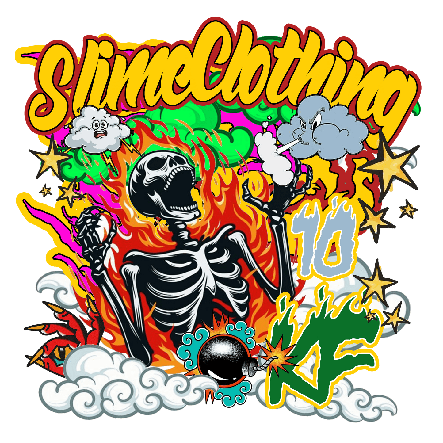 Kings Flavors Ca Kings Flavors X Slime Clothing Black Tee