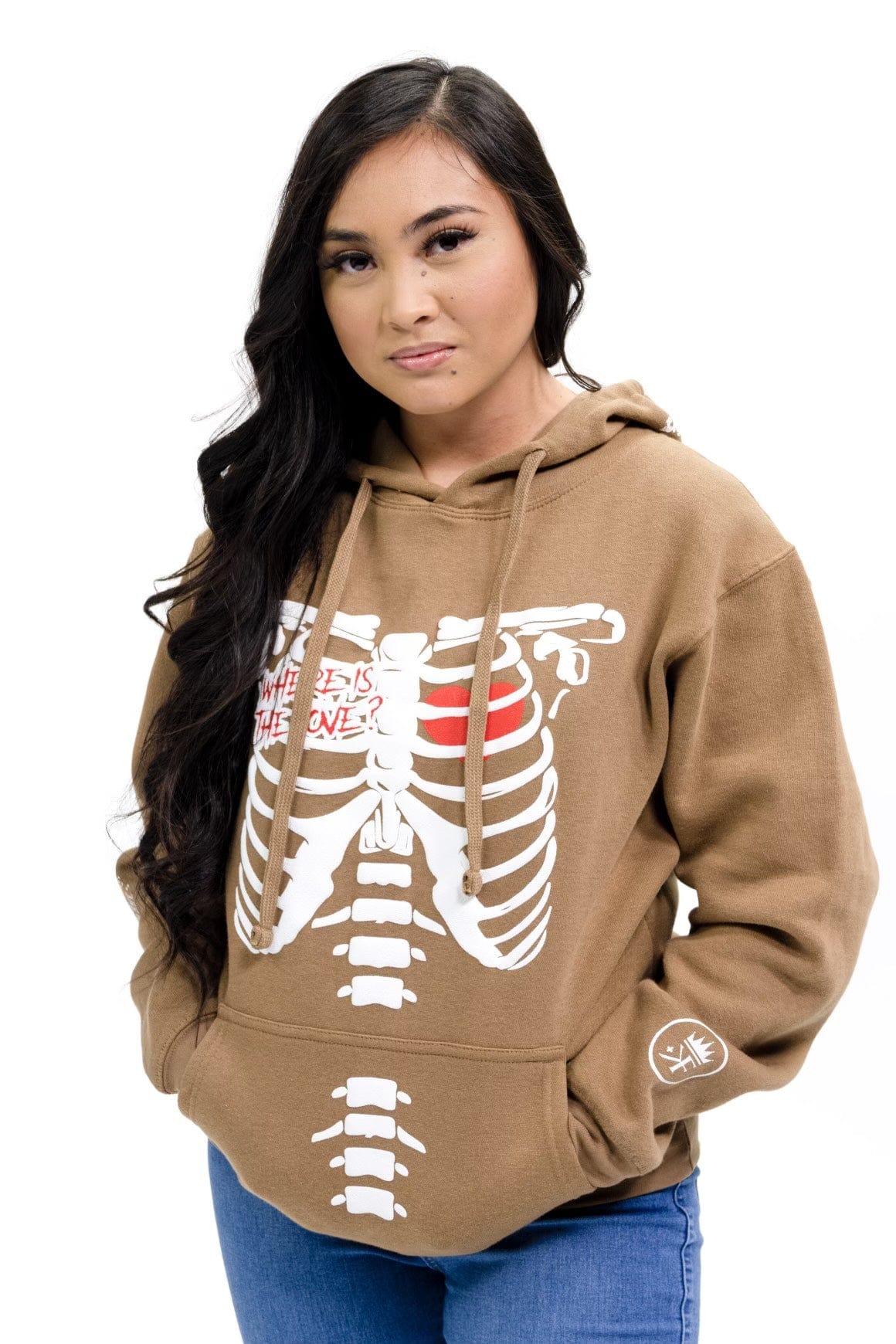 Kings Flavors Sweatshirt Medium Brown "Where is The Love?" Hoodie