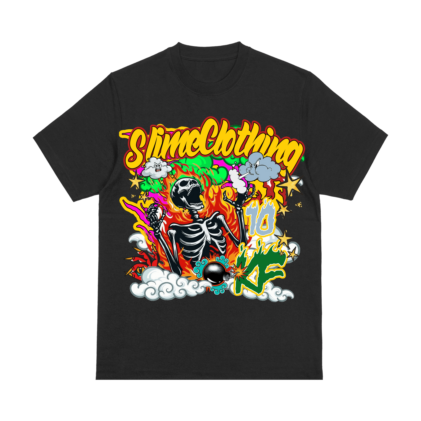 Kings Flavors Ca Kings Flavors X Slime Clothing Black Tee